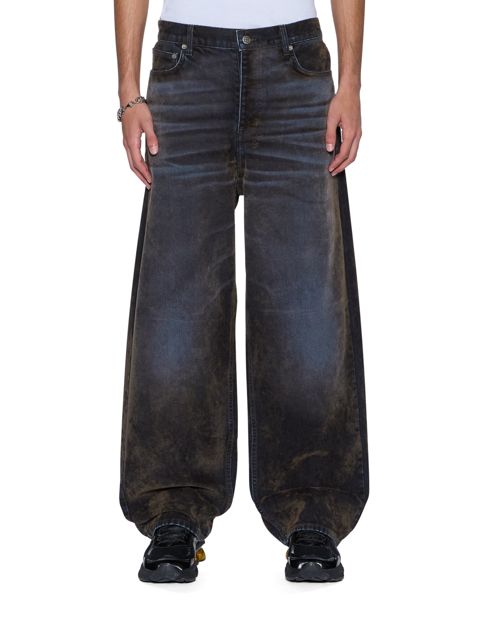 MENS  MAXX BLUR INK BAGGY DENIM JEANS