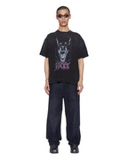 Mens Maxx Petrified Flock Relaxed Denim Jeans - Navy