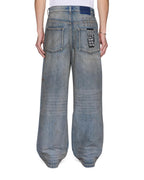 Mens Maxx Workshop Painted Relaxed Denim Jeans - Denim