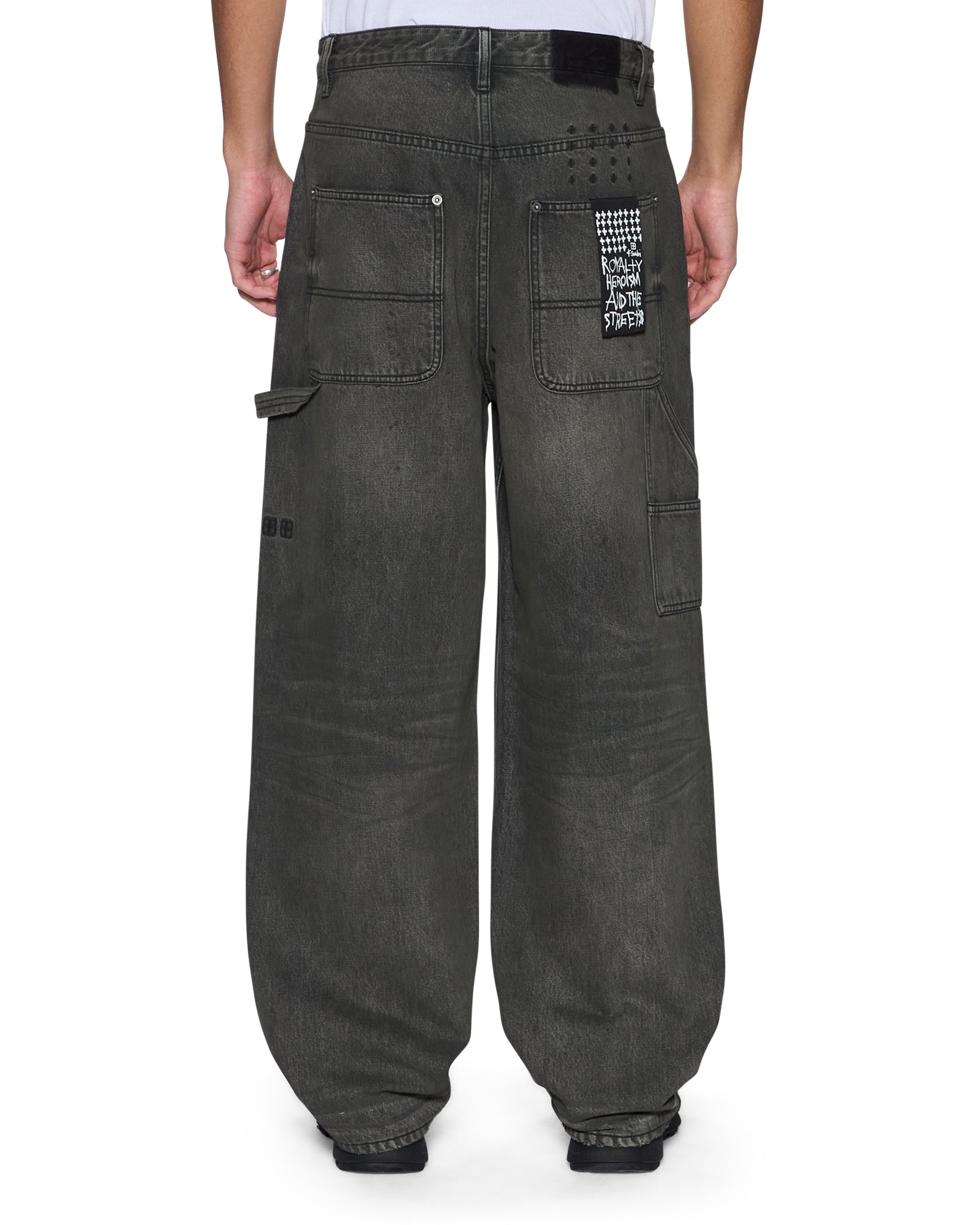 MENS  MAXX OPERATOR MEKANIK GREY BAGGY DENIM JEANS