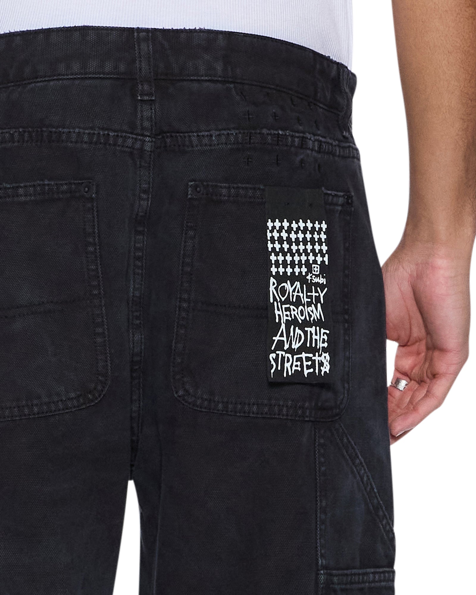 MENS  MAXX OPERATOR PANT TORQUED BLACK RELAXED DENIM JEANS