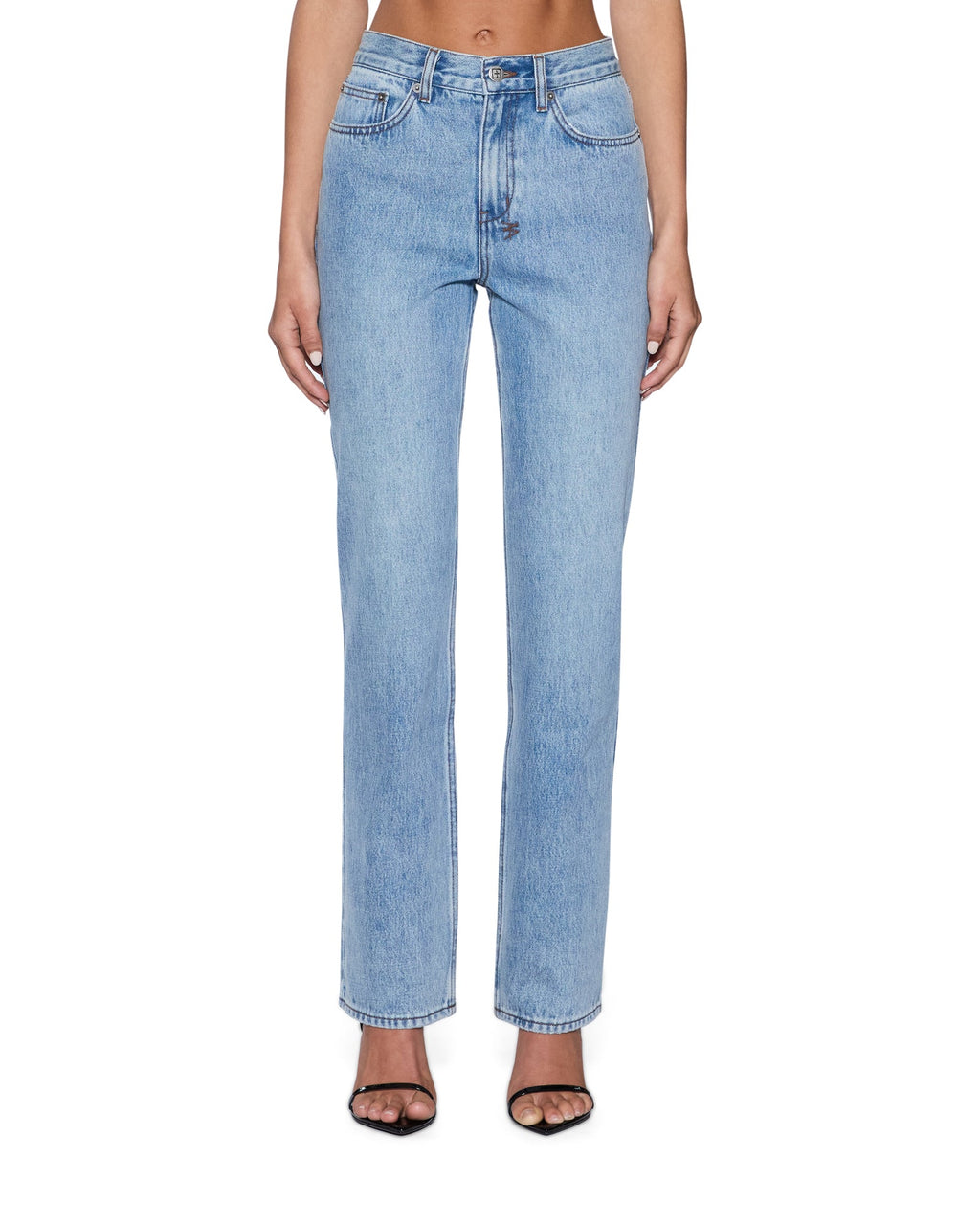 WOMENS PINUP STRAIGHT JEAN BONDI BLUE DENIM JEANS