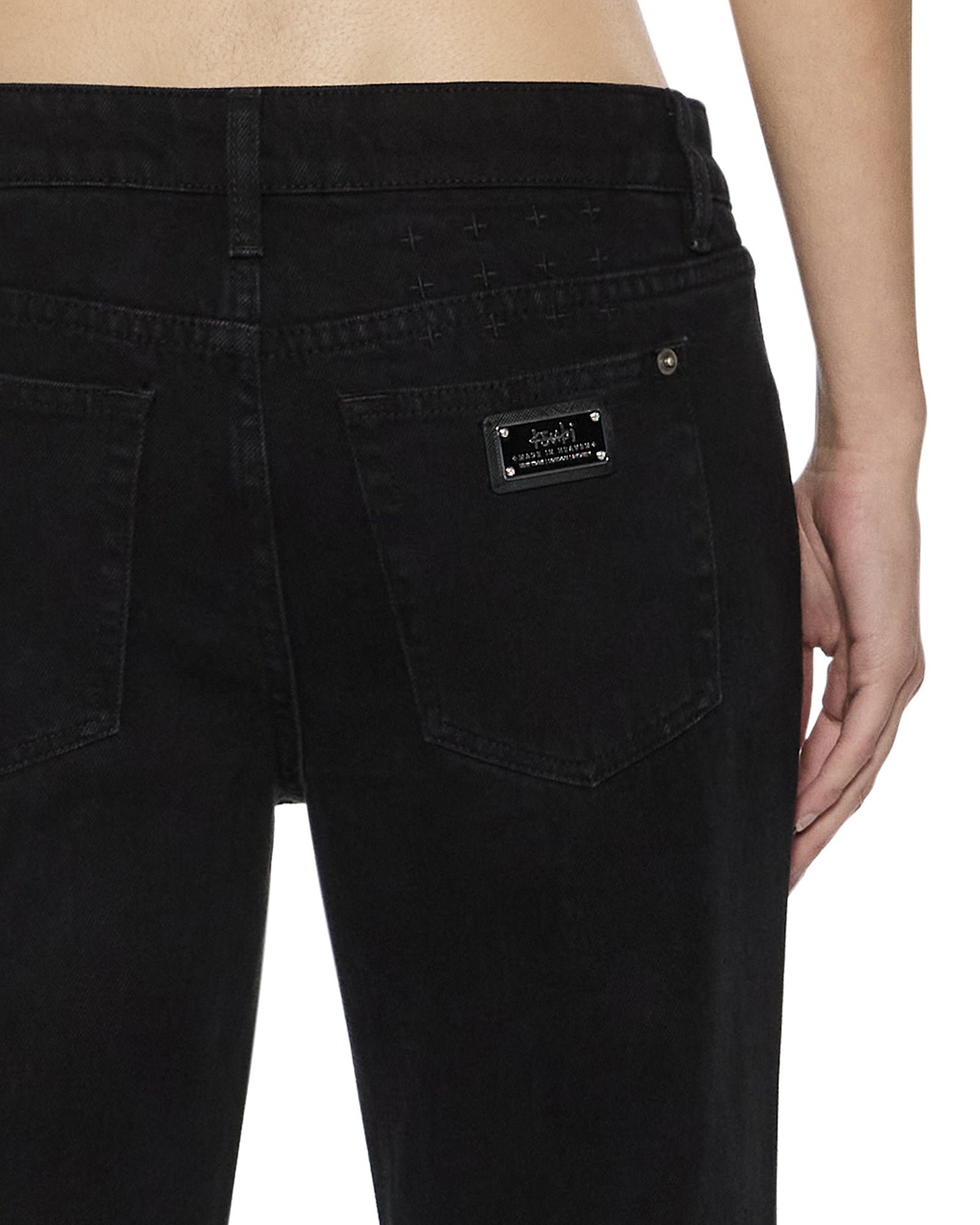 WOMENS SOHO LO JET BLACK BOOTCUT DENIM JEANS