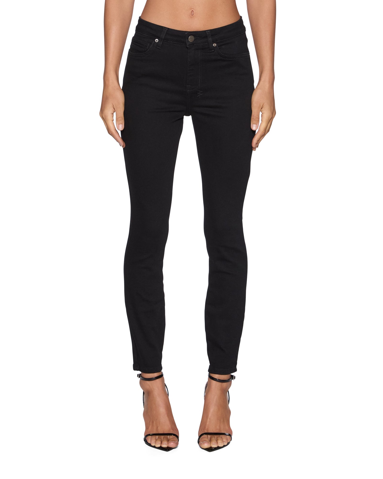 ksubi SPRAY ON スビ スキニーデニム 26 Womens Spray On Jet Black Skinny Denim Jeans | Ksubi ++