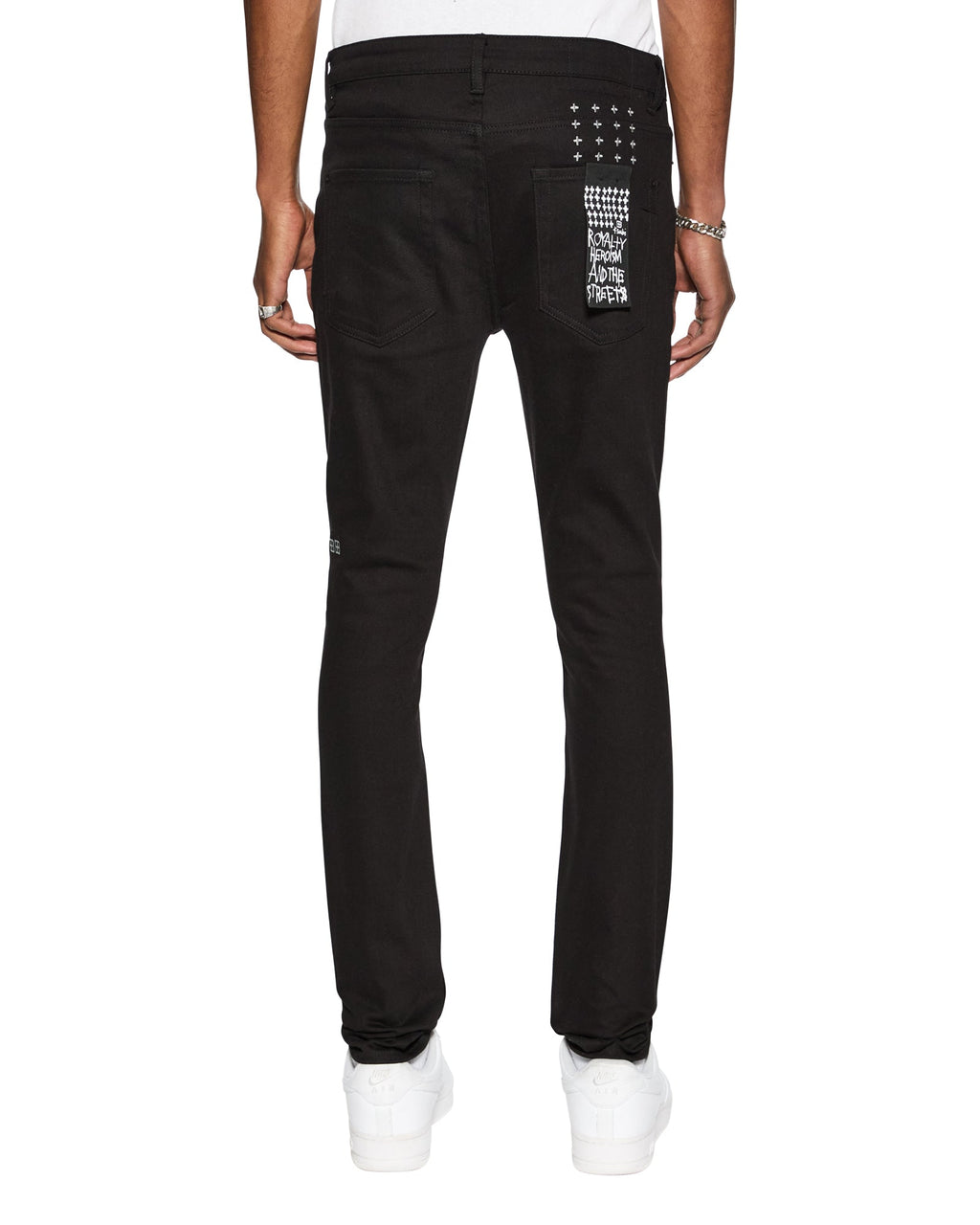 MENS VAN WINKLE ACE BLACK SLICE DENIM JEANS