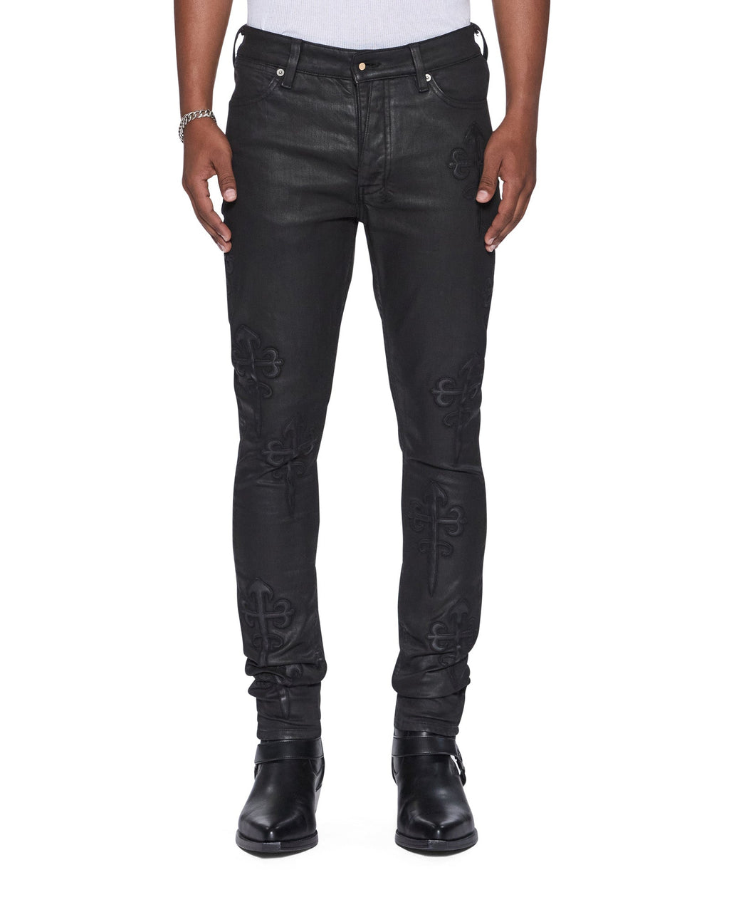Mens Van Winkle Backstage Kaliba Skinny Denim Jeans - Grey