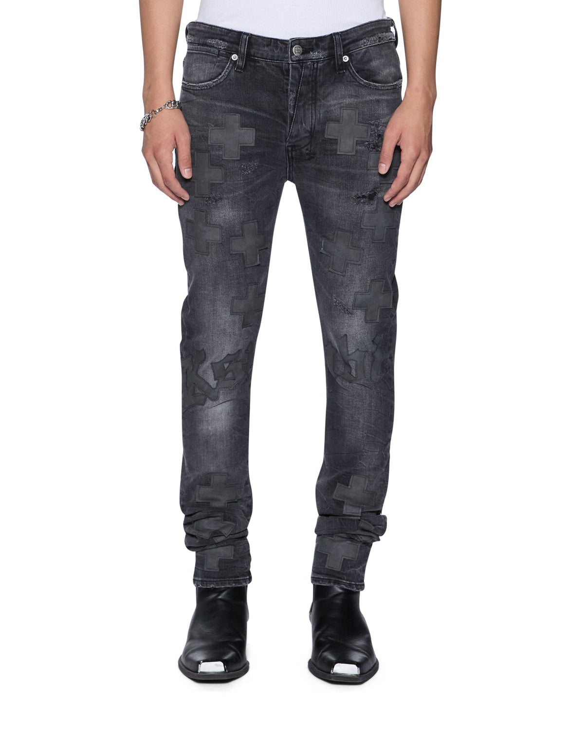 MENS VAN WINKLE BLAKK METAL IDOLS DENIM JEANS