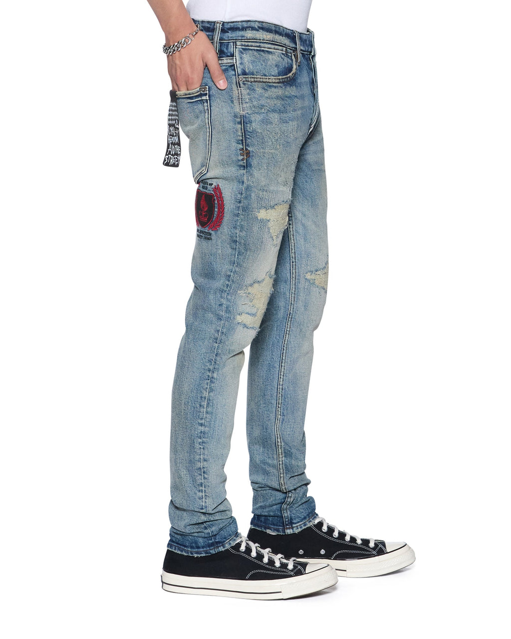 MENS VAN WINKLE BLEU MONDAY REPAIR DENIM JEANS