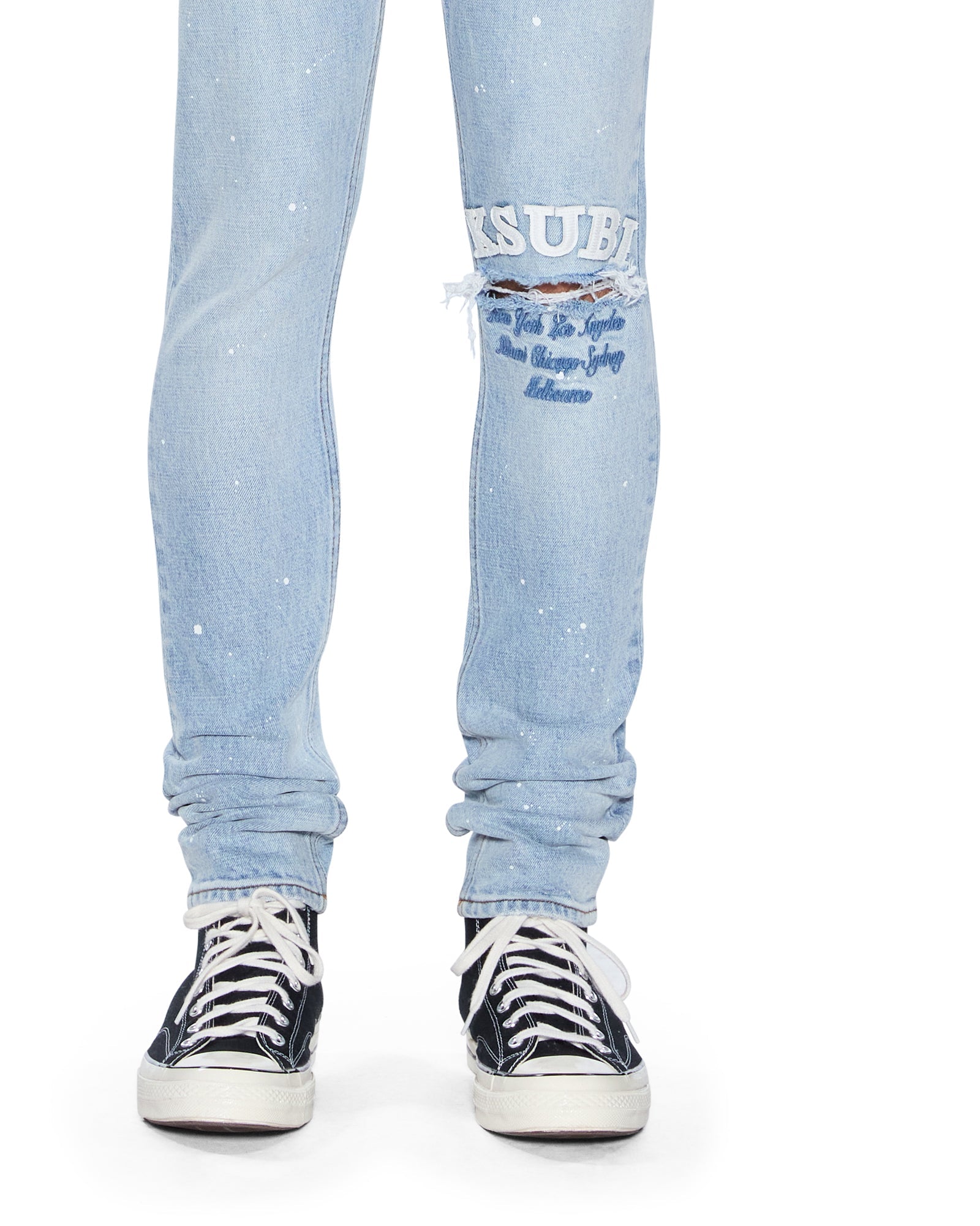 Mens Van Winkle Duke Blue Skinny Denim Jeans | Ksubi ++