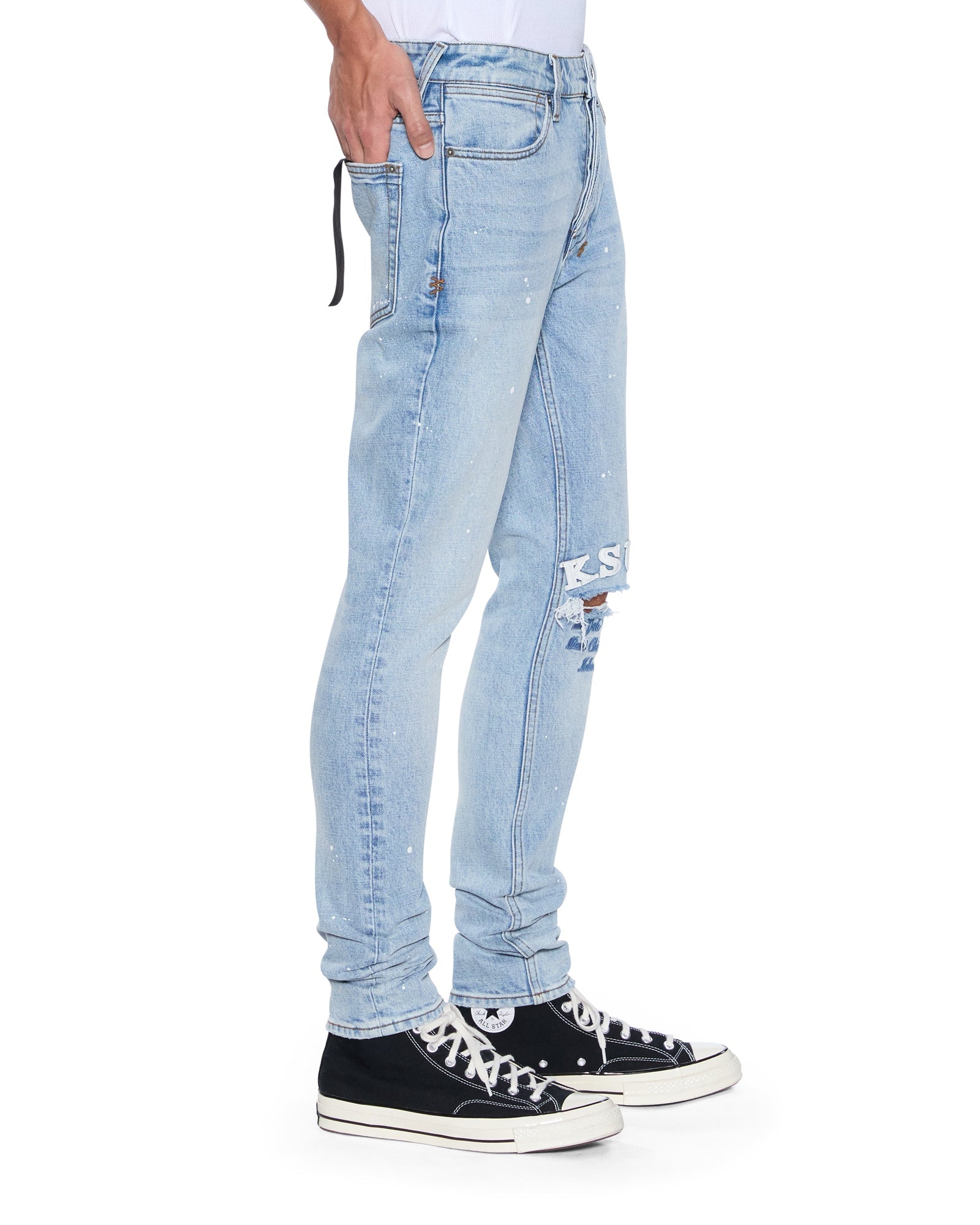 Mens Van Winkle Duke Blue Skinny Denim Jeans | Ksubi ++