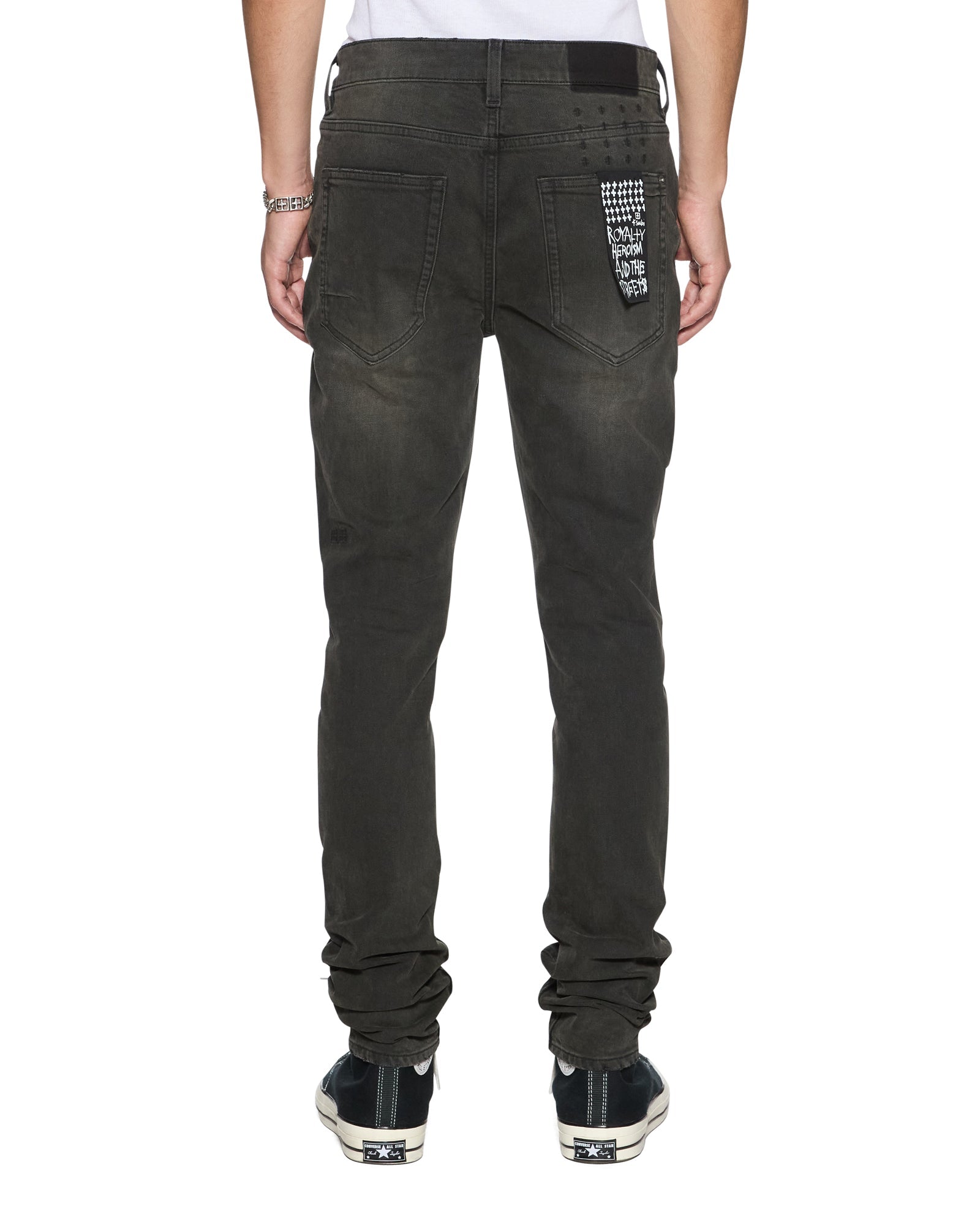 Mens Van Winkle Graphite Anguish Skinny Denim Jeans | Ksubi ++