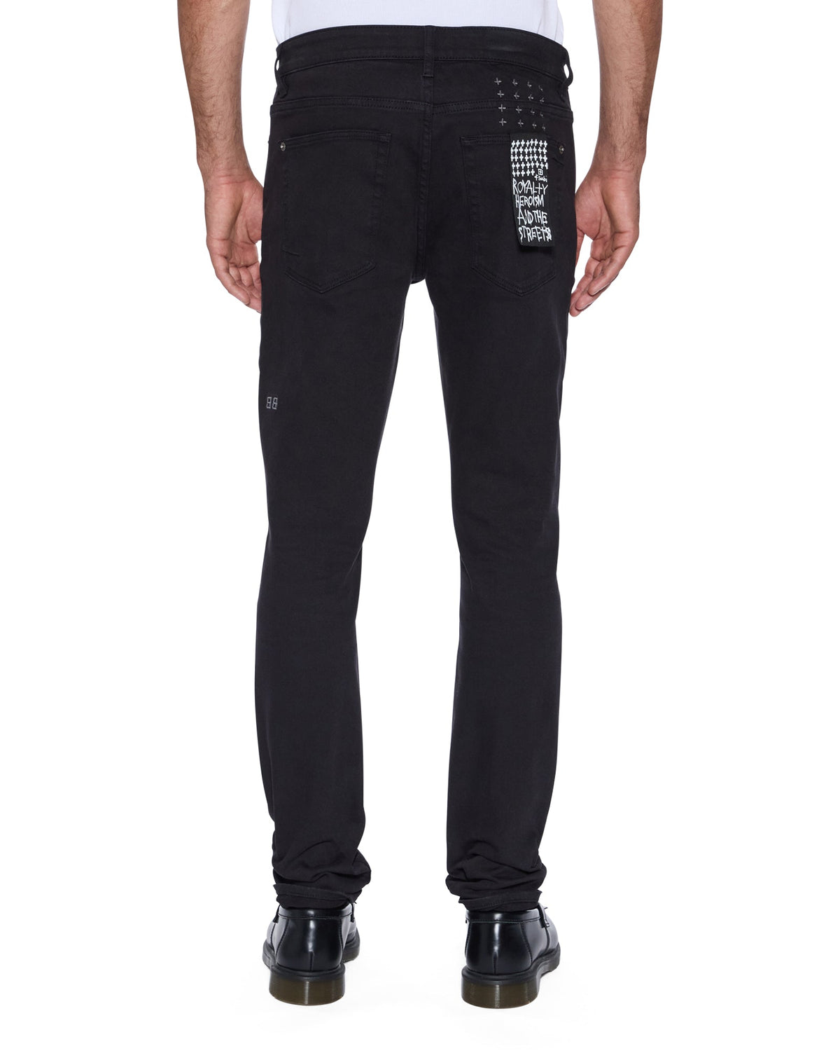MENS VAN WINKLE JASPER BLACK ARCH DENIM JEANS
