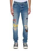 MENS VAN WINKLE RODEO PATCHED DENIM JEANS