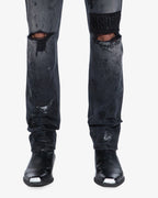 MENS CHITCH POWDER GREY PRAYING DENIM JEANS
