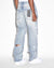 MENS  ANTI K PUNK BLUE SHRED RELAXED DENIM JEANS