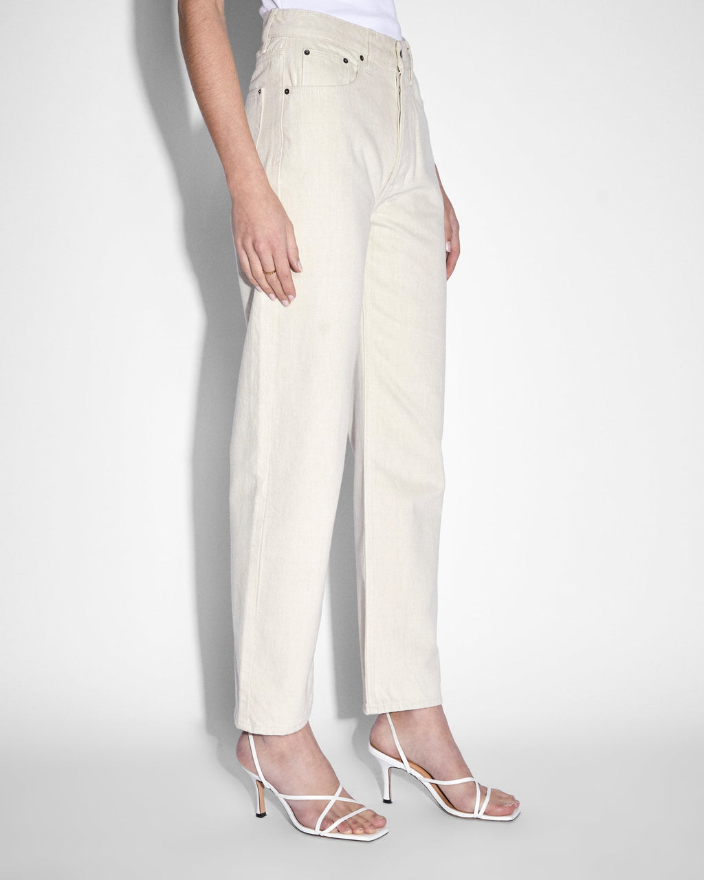 WOMENS BROOKLYN JEAN ECRU DENIM JEANS
