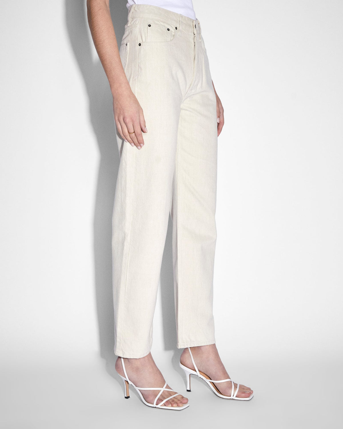 WOMENS BROOKLYN JEAN ECRU DENIM JEANS