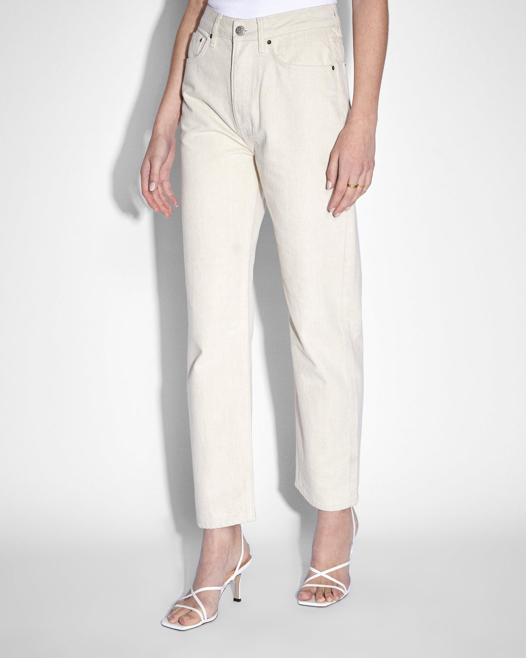 WOMENS BROOKLYN JEAN ECRU DENIM JEANS