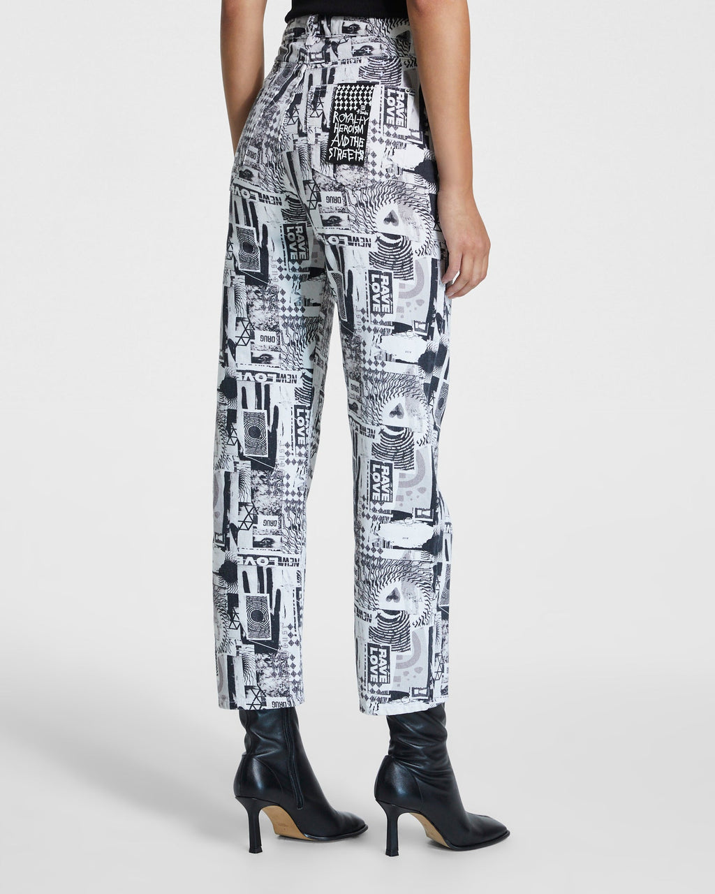 WOMENS BROOKLYN JEAN PURE LOVE B&W DENIM JEANS