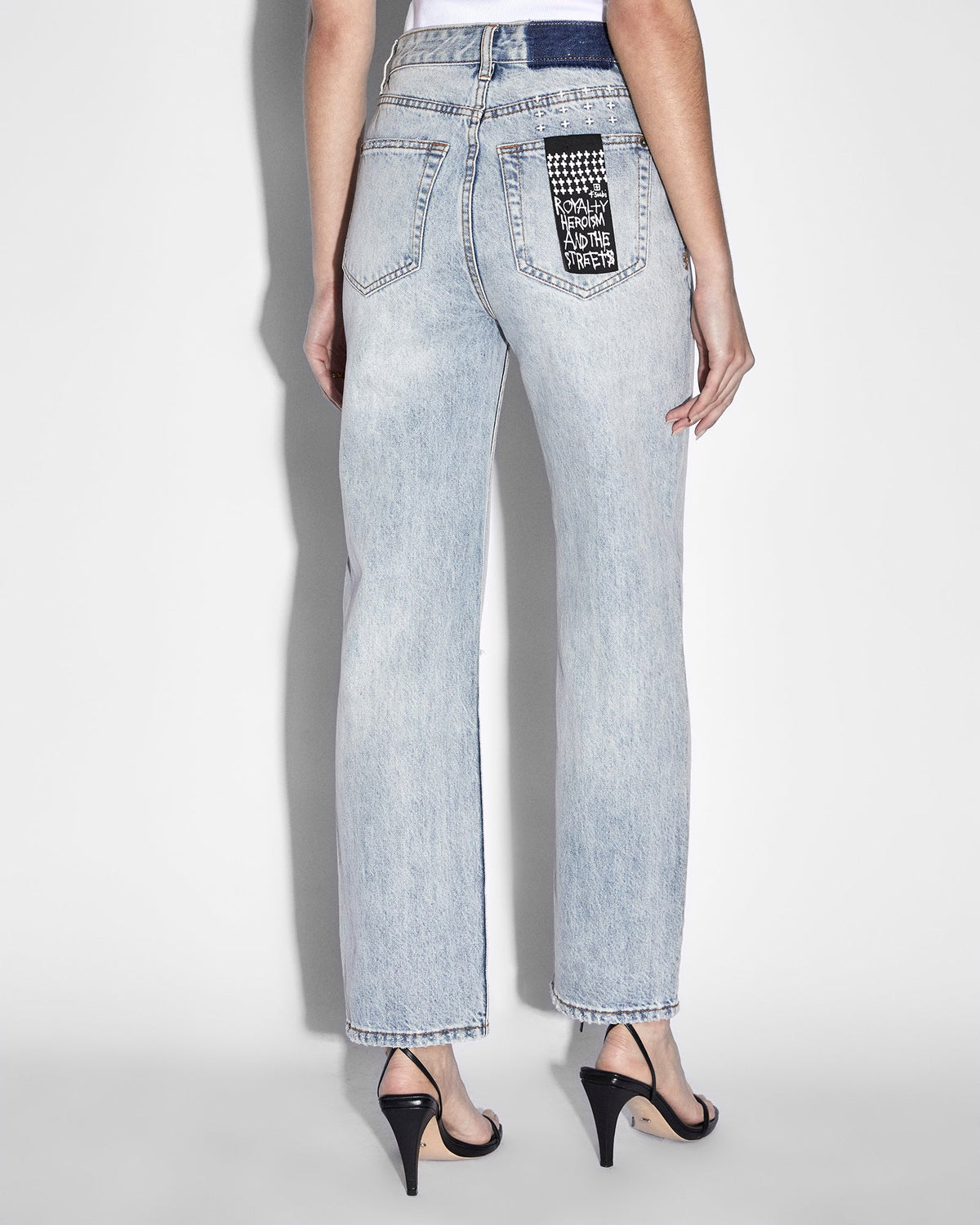 WOMENS BROOKLYN JEAN SKREAM TRASHED DENIM JEANS