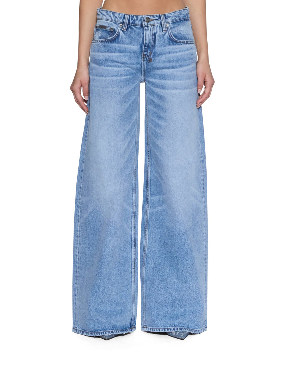 WOMENS DROPOUT JEAN MERCER BLUE DENIM JEANS