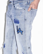 Mens Van Winkle La Trashed Dreams Skinny Denim Jeans - Denim