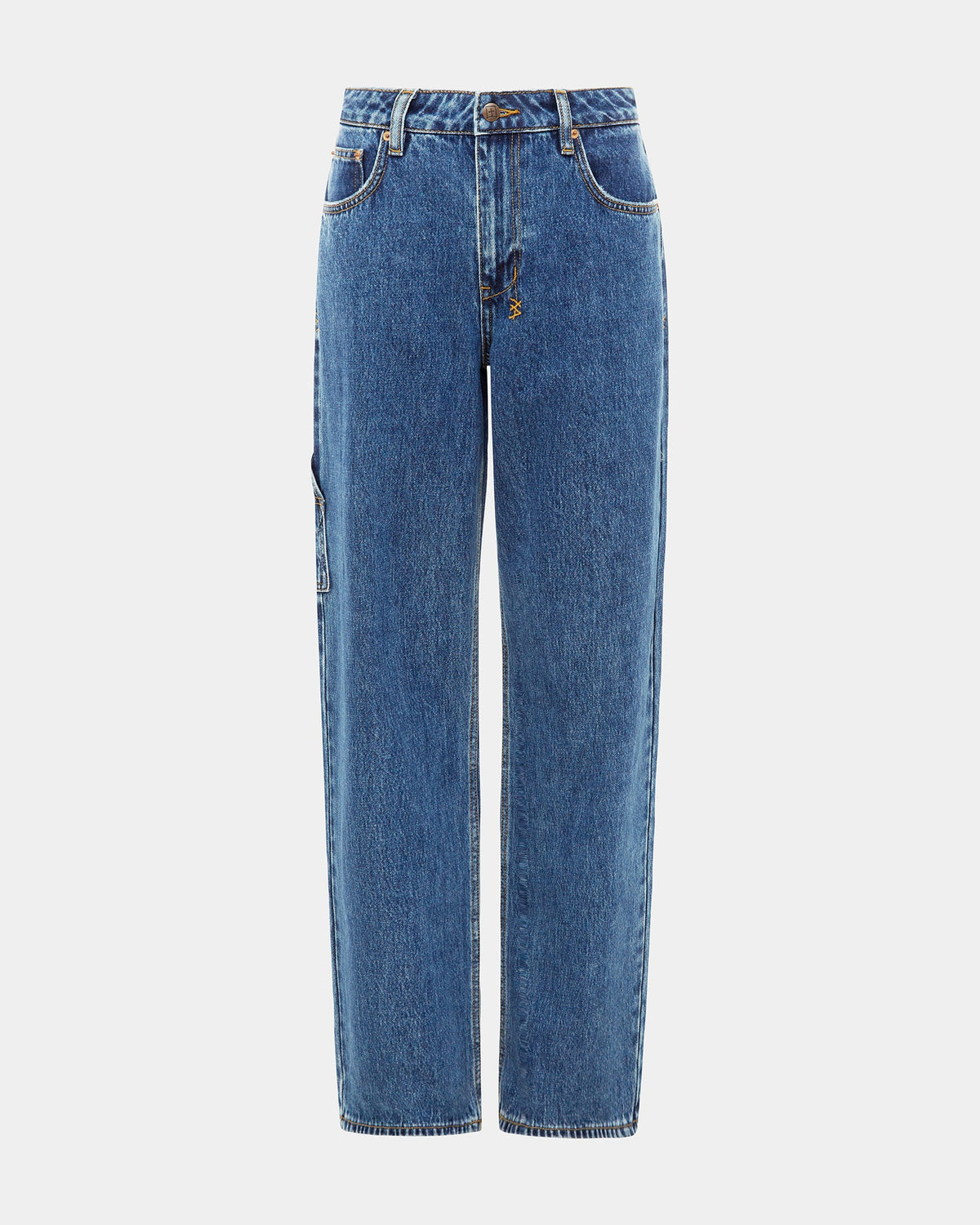 Womens Low Rider Carpenter Moody Baggy Denim Jeans - Denim