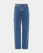 Womens Low Rider Carpenter Moody Baggy Denim Jeans - Denim