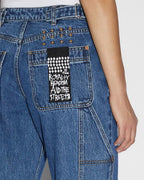 Womens Low Rider Carpenter Moody Baggy Denim Jeans - Denim