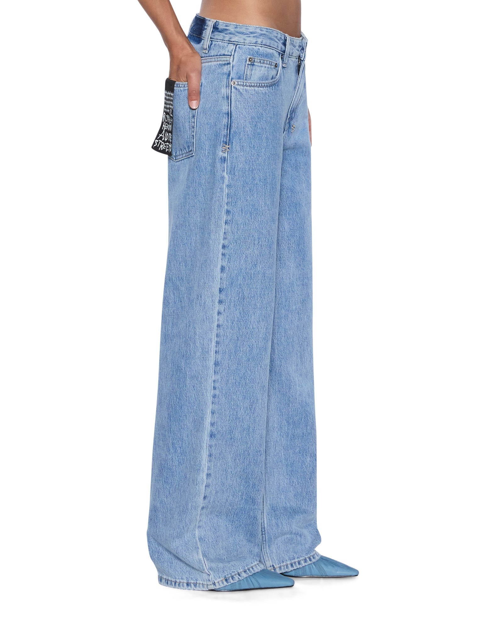WOMENS  LOW RIDER AUTHENTIK BAGGY DENIM JEANS