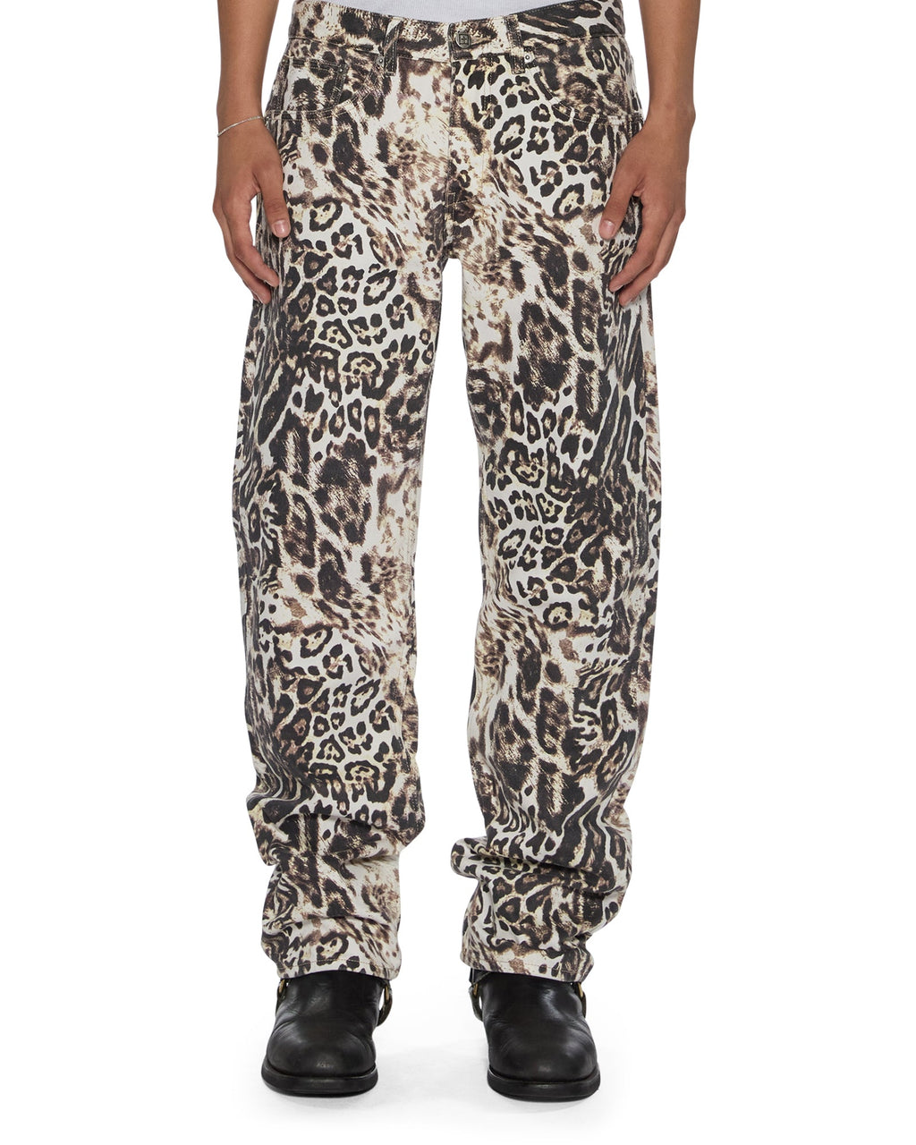 MENS MOWALOLA ANTI K CHEETAH DENIM JEANS