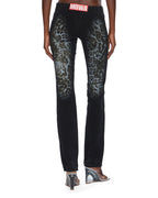 WOMENS MOWALOLA JEAN BLACK CHEETAH DENIM JEANS