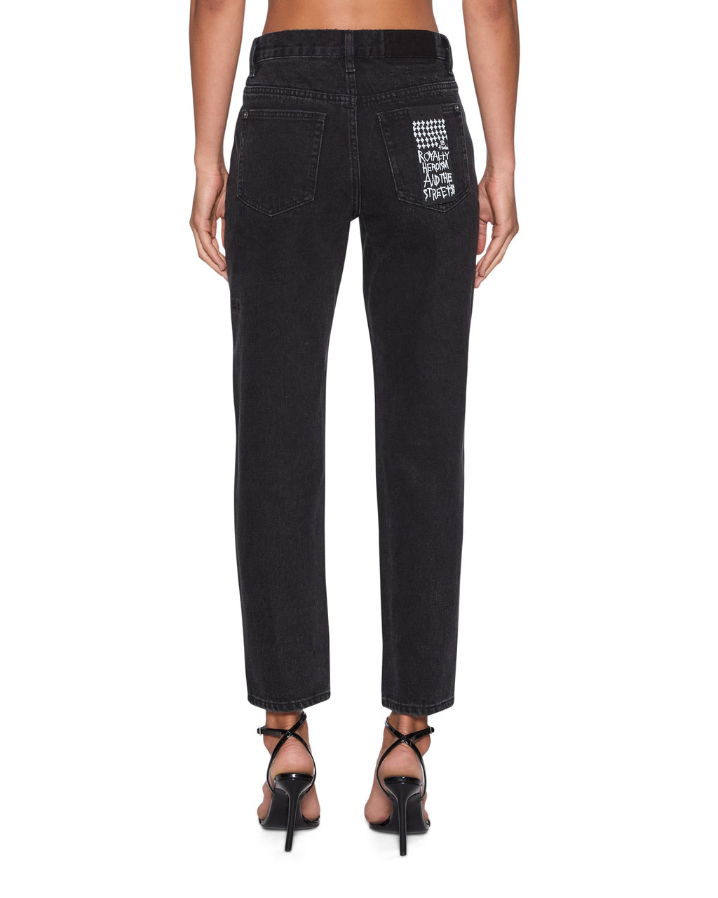 WOMENS PINUP CROP JEAN NOIR DENIM JEANS