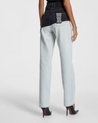 WOMENS PLAYBACK BLACK/BONE SPLICED DENIM JEANS