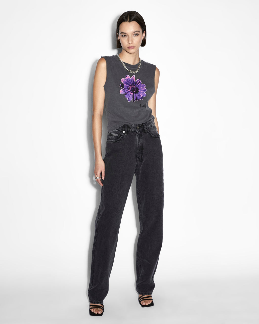 Womens Playback Onyx Straight Denim Jeans - Black