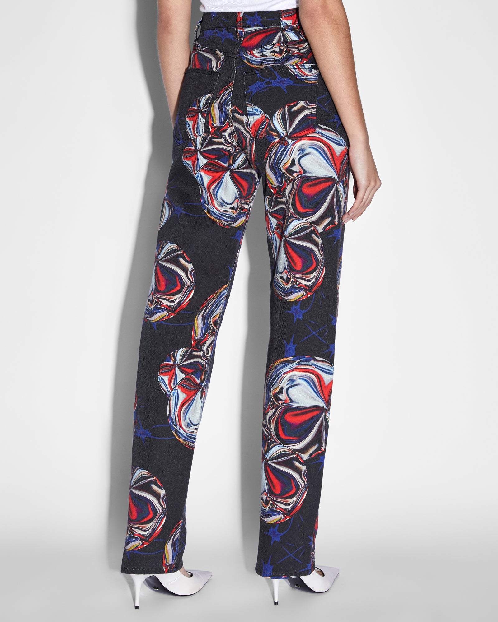 WOMENS  KSUBI X P.E NATION PLAYBACK WARPED STRAIGHT DENIM JEANS