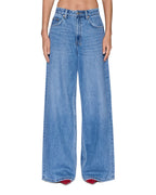 Womens Boyfriend Jean Frenchie Blue Baggy Denim Jeans - Denim