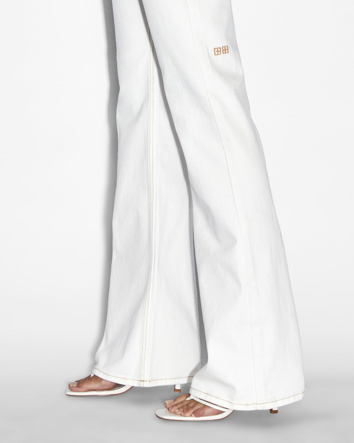 Womens Soho Sugar Rush Flare Denim Jeans - White