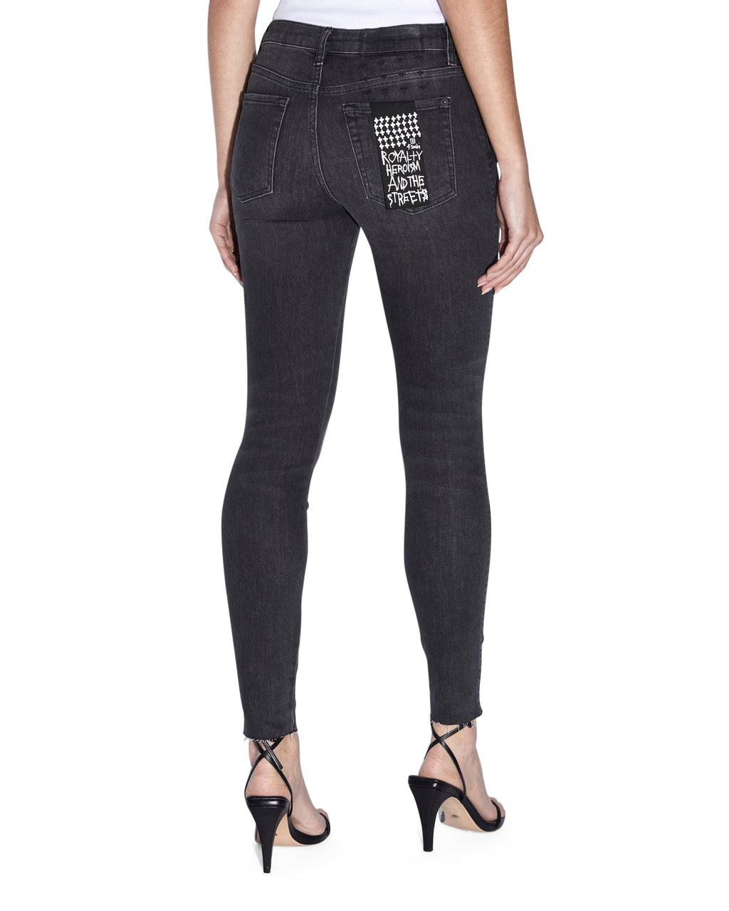 Womens Spray On Diablo Skinny Denim Jeans - Black