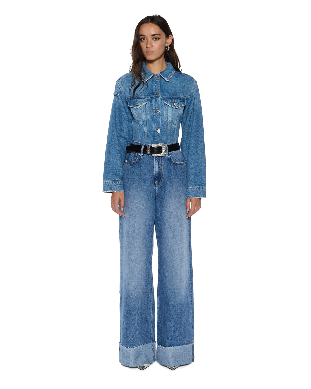 WOMENS STRIDER TIDAL CUFFED DENIM JEANS