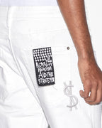 Mens Van Winkle Avalanche Trashed Skinny Denim Jeans - White