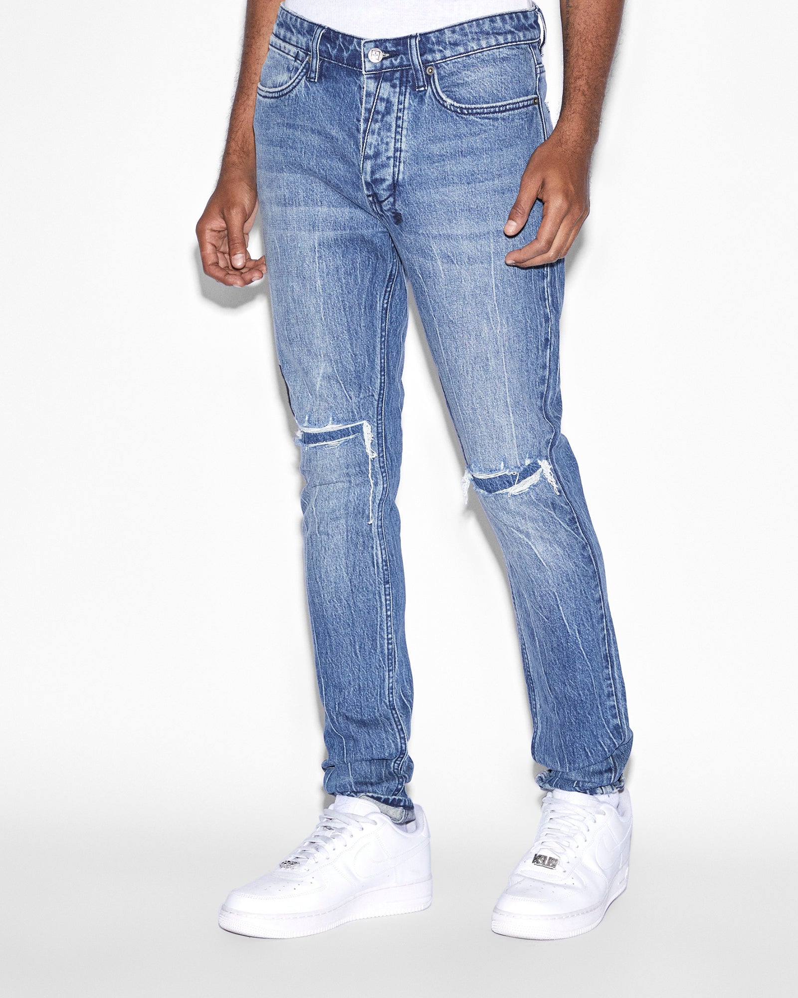 MENS  VAN WINKLE BLUUU SKINNY DENIM JEANS
