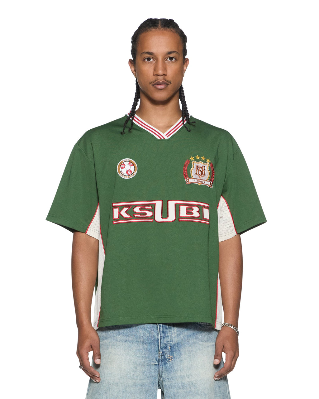 MENS OFFSIDE SS JERSEY GREEN FASHION TOPS