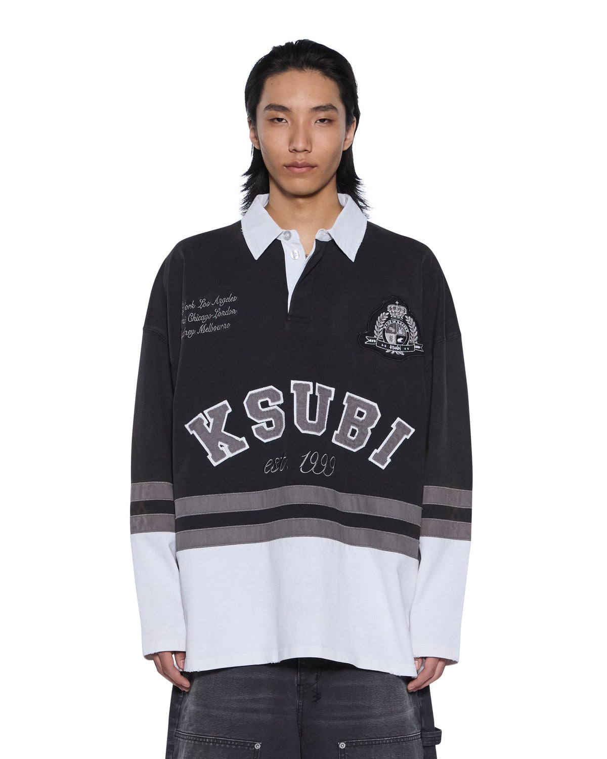 DUKE RUGBY LS JERSEY BLACK