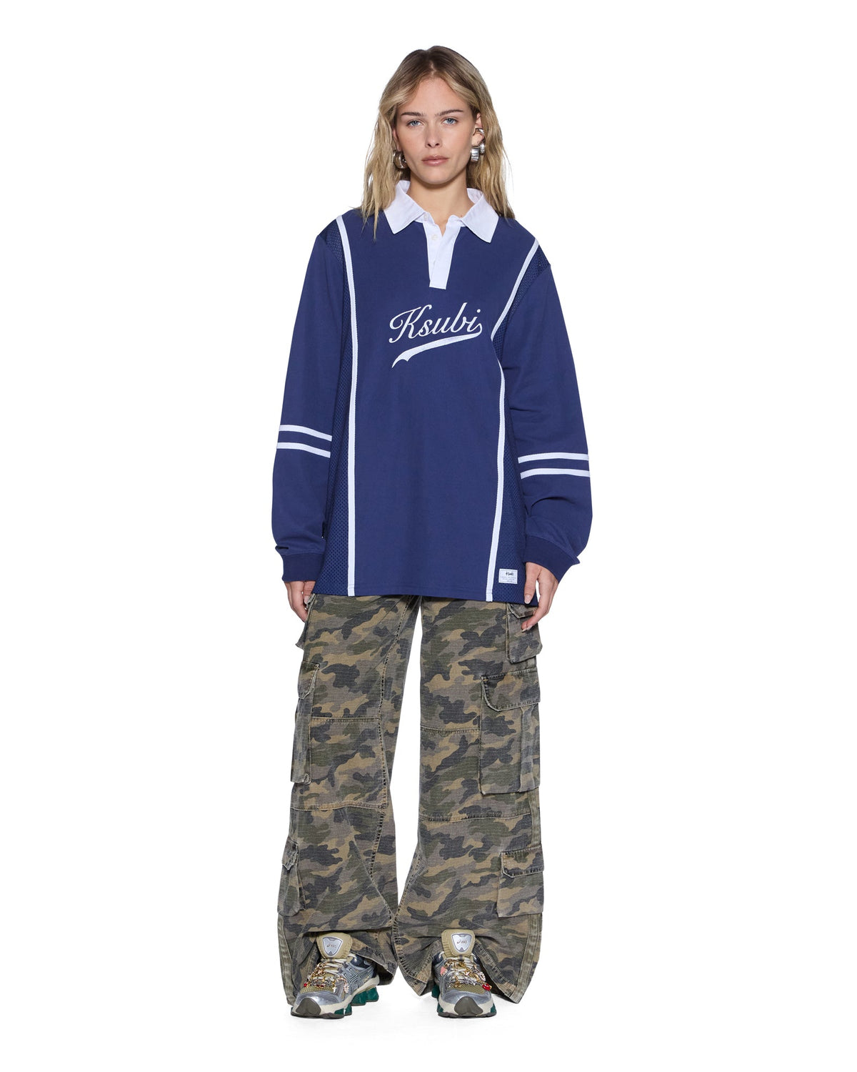 PLAYOFF LS POLO JERSEY NAVY