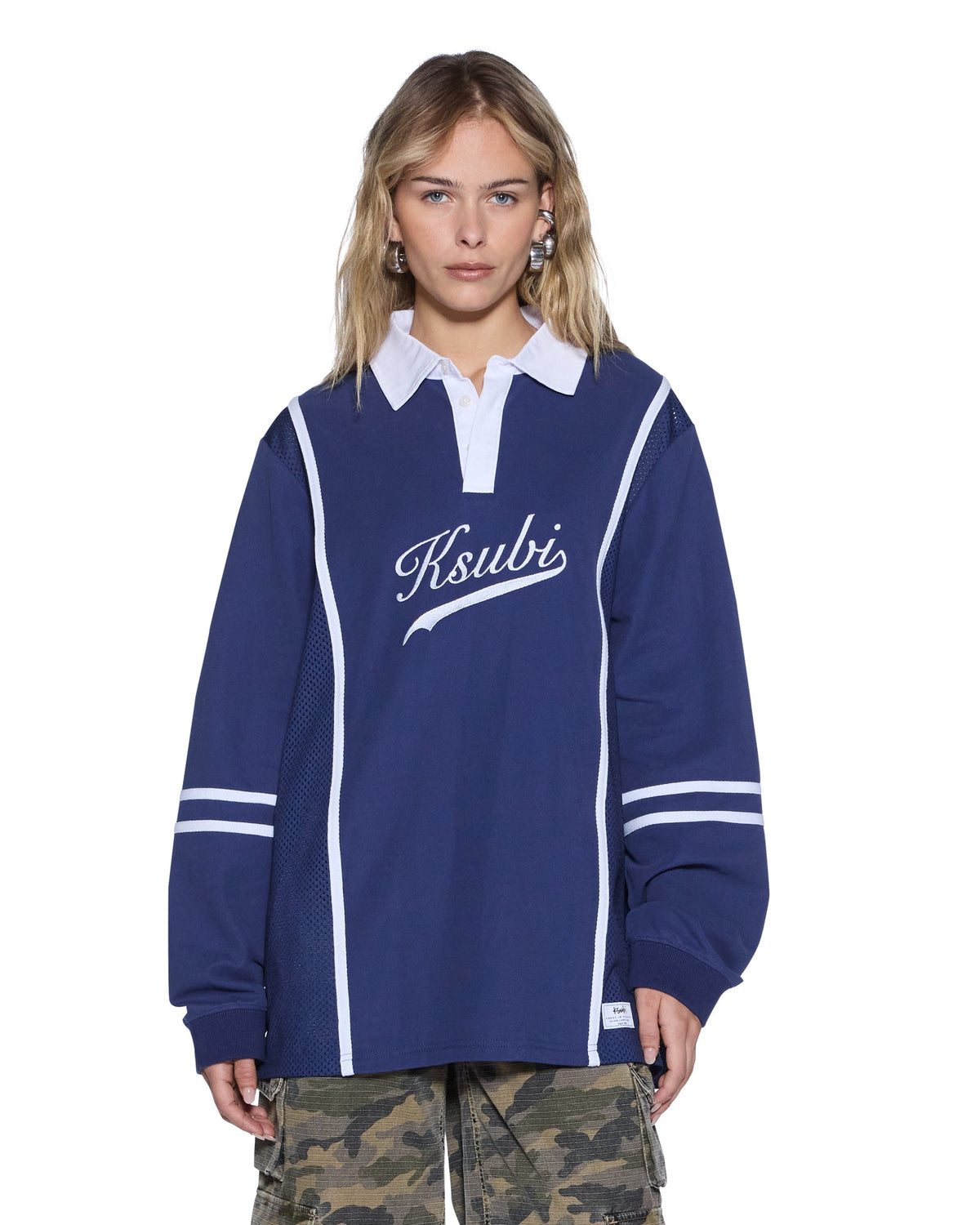 PLAYOFF LS POLO JERSEY NAVY