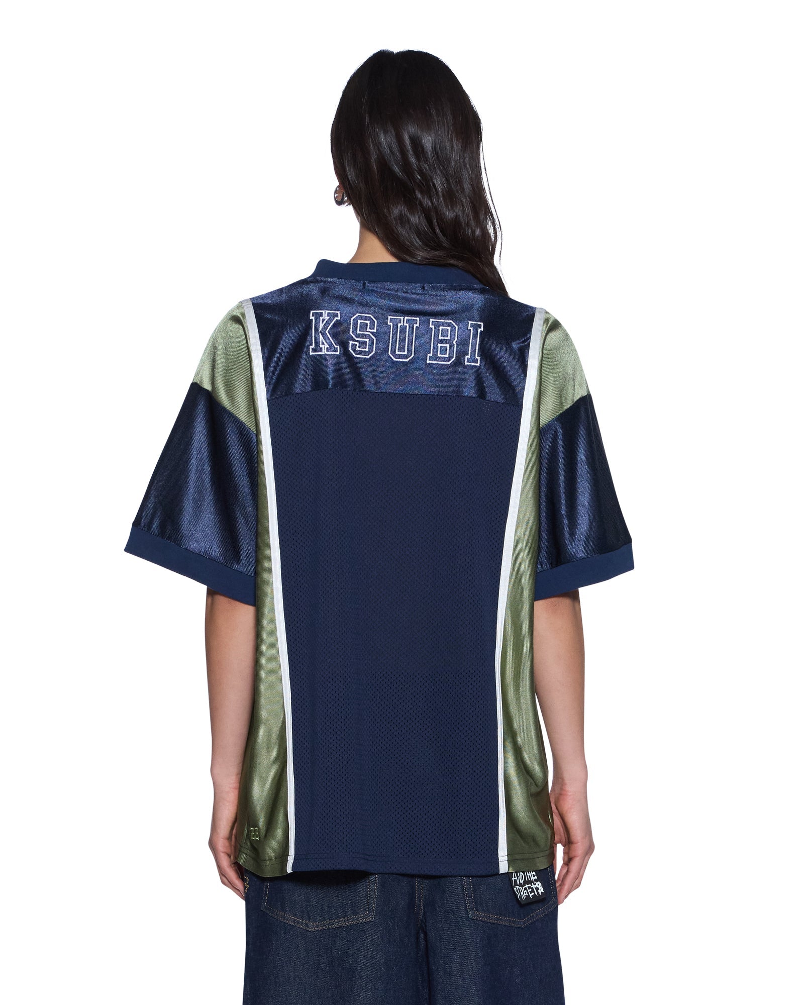 WOMENS  PLAYOFF SS JERSEY NAVY RELAXED FASHION TOPS