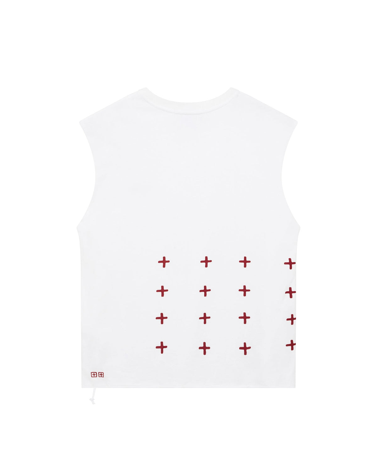 MENS KINGDOM CUT OFF BIGGIE TEE WHITE TEES