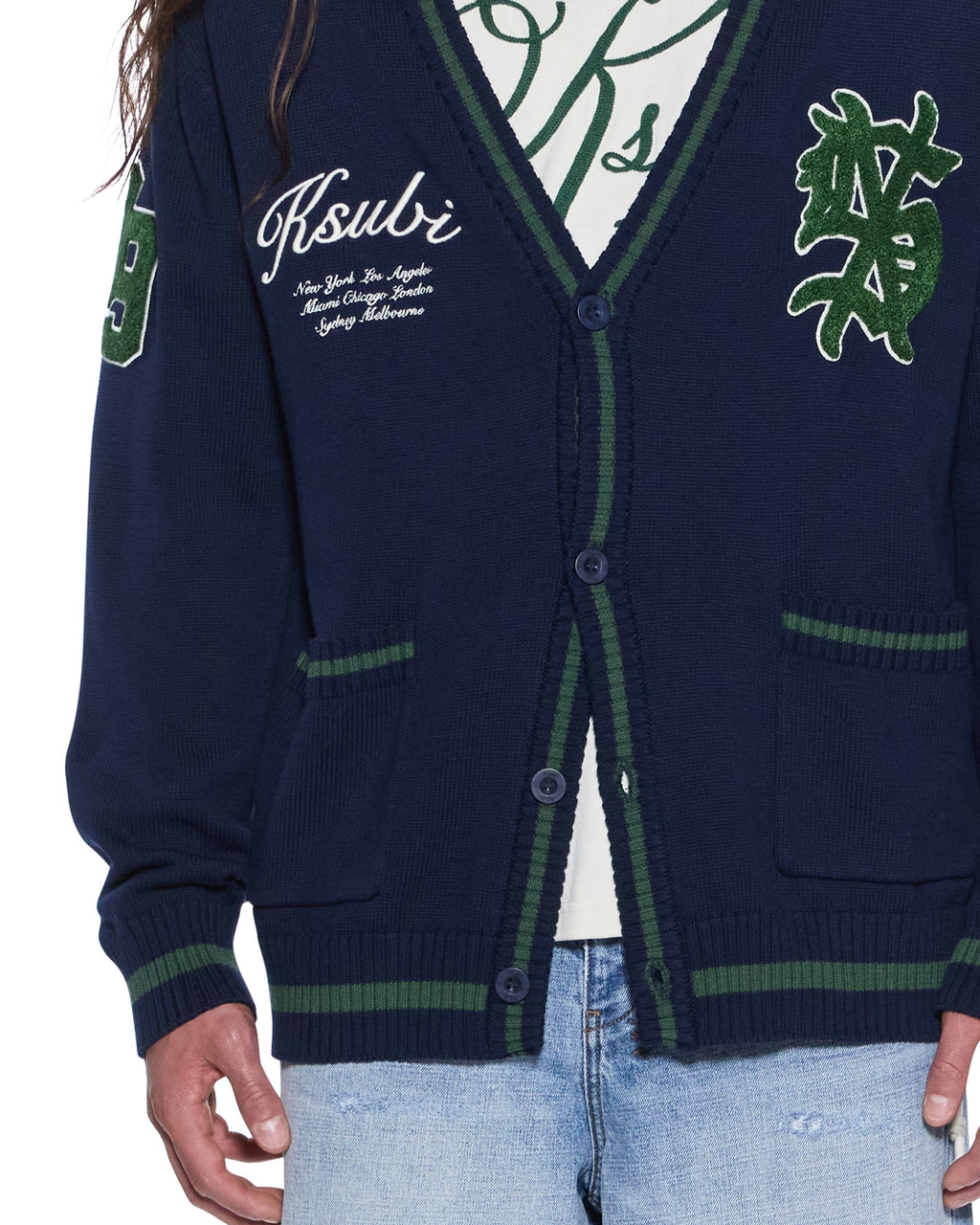 MENS PLAYOFF CARDIGAN MIDNIGHT KNITWEAR