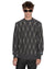 MENS  DIAMOND DOLLAR KNIT CREW GREY REGULAR KNITWEAR